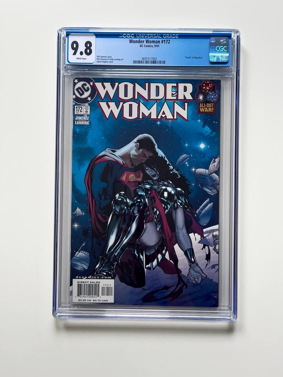 Wonder Woman #172 CGC 9.8 (2001) Superman | Adam Hughes Cover