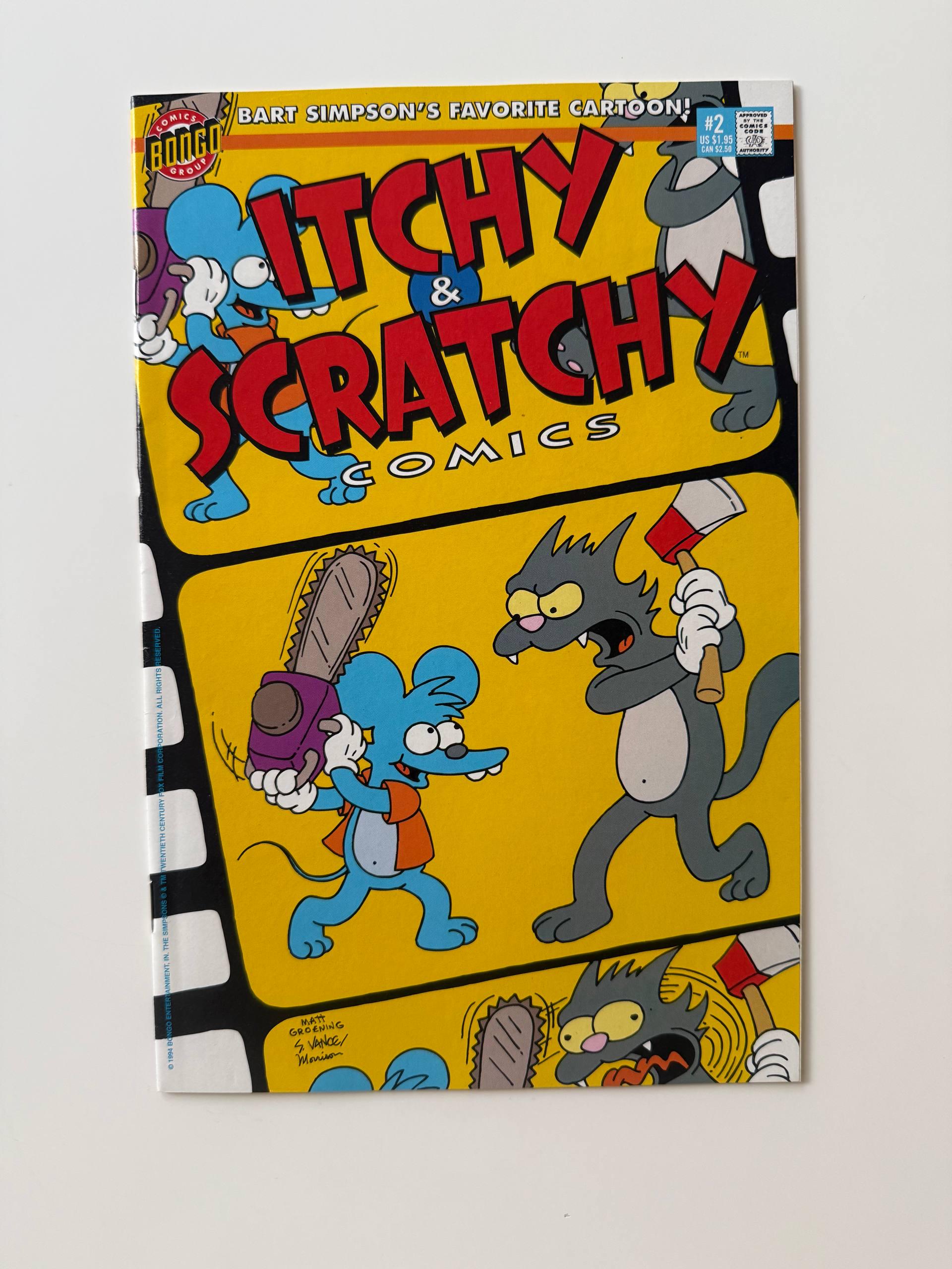 Itchy & Scratchy Comics #2 (1994): Simpsons Bongo Comic Book - Etsy