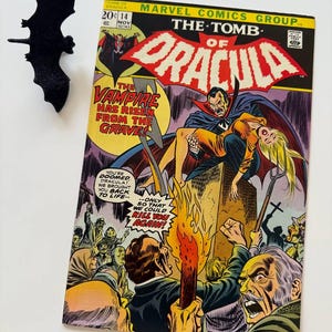 1973 horror -- Tomb of DRACULA #14 Lord Of Vampires - Vintage RARE eerie comic book 1970s | Bronze Age | Blade