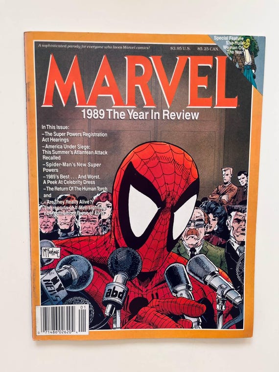 Marvel Year in Review #1 1989 Mcfarlane SPIDER-MAN Vintage