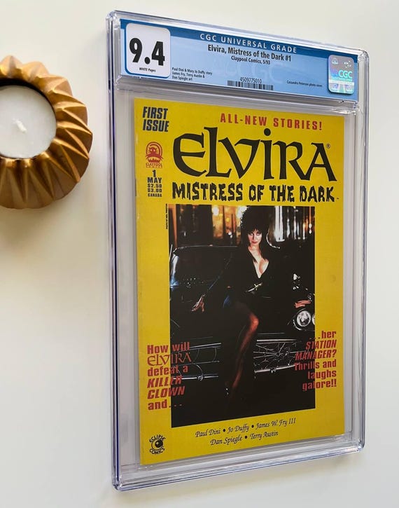 Elvira Mistress of the Dark #1 Comic Book, CGC 9.4, 1993 Debut
