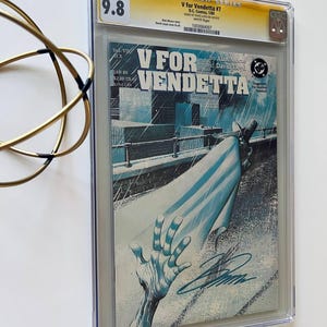 CGC V for Vendetta Vフォー・ヴェンデッタ サイン　スケッチ SIGNED -- V for Vendetta#7 CGC 9.8 Ss - Collector's RARE Old