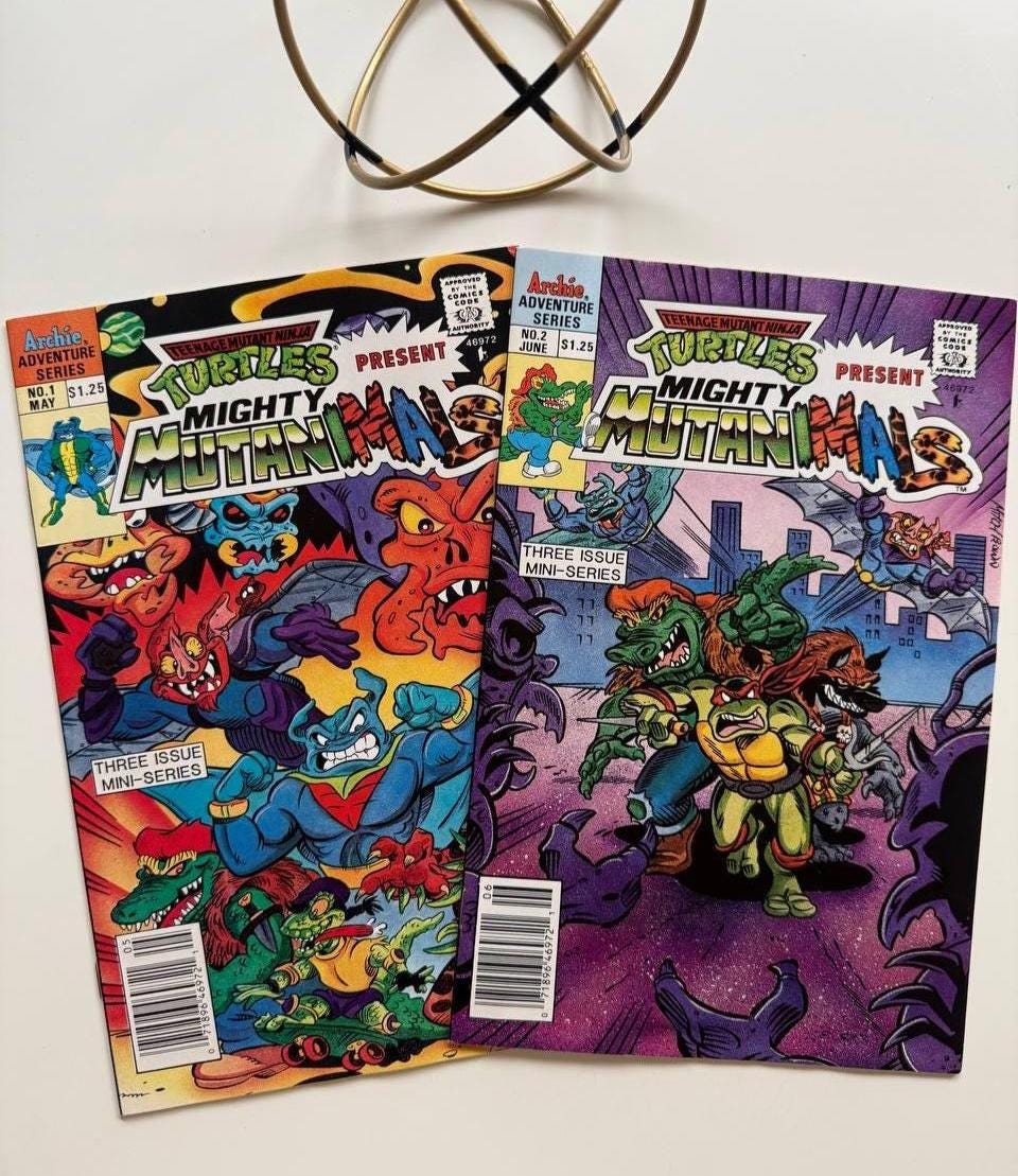 Mighty Mutanimals #1-2: 1991 TMNT Rare Comic Book Set - Etsy