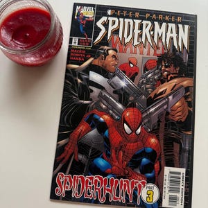 Spiderhunt crossover -- SPIDER-MAN #98 and PUNISHER- Vintage comic book 1998 | John Romita Jr. and Scott Hanna | Great Condition