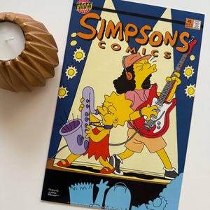 Los Simpson Comics n.° 6: cómic antiguo de 1994, carta especial de Matt Groening, portada única y poco común, en excelente estado