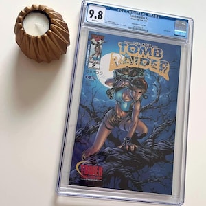 Tomb Raider #2 CGC 9.8: Tower Records Gold Foil Variant Comic (2000) Lara Croft