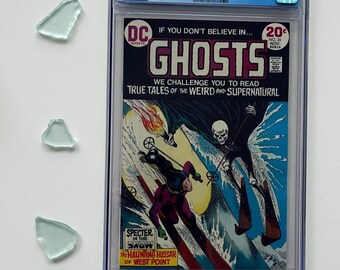 Ghosts #20 CGC 7.5 (1973): Nick Cardy Skeleton-on-skis Cover | DC