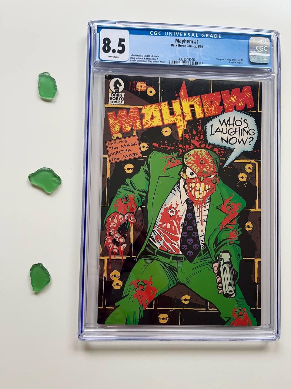 The Mask 1st Appearance: Mayhem #1, CGC 8.5, Dark Horse Comic