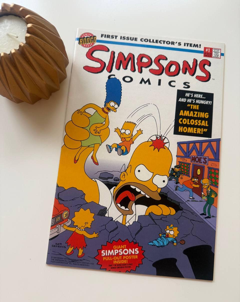 Simpsons Comics #1: 1993 First Edition With Poster & Flip