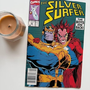 Silver Surfer #45: Thanos, Infinity Gauntlet Prelude, 1991 Vintage Comic Newsstand