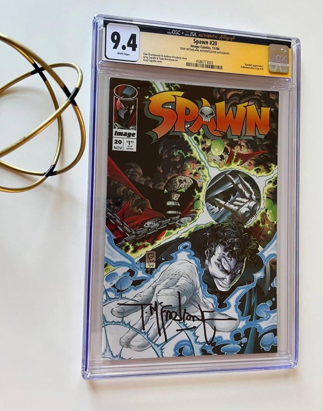Signed Spawn #20 CGC 9.4 (1994): Mcfarlane & Capullo - Vintage Comic ...
