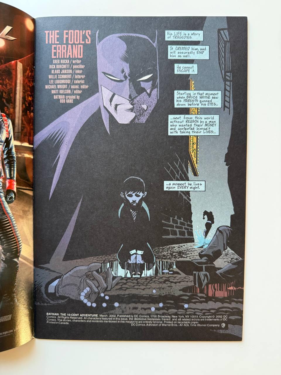 Batman: the 10 Cent Adventure #1 (2002) Comic Book - Dave Johnson
