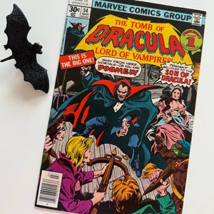 key -- Tomb of DRACULA #54 Lord Of Vampires - Vintage RARE horror comic book 1977 | FIRST App of Dracula’s Son | Blade App | Bronze Age