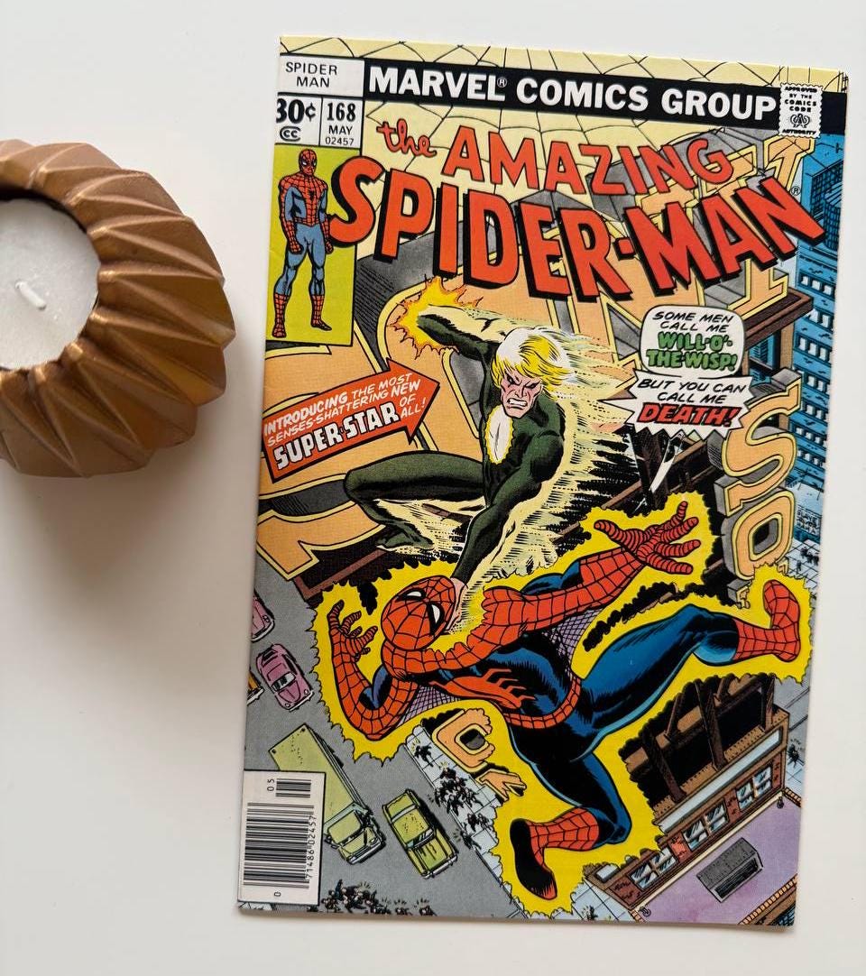 1977 -- Amazing Spider-man #168 | Will-o'-the-wisp - Vintage Comic