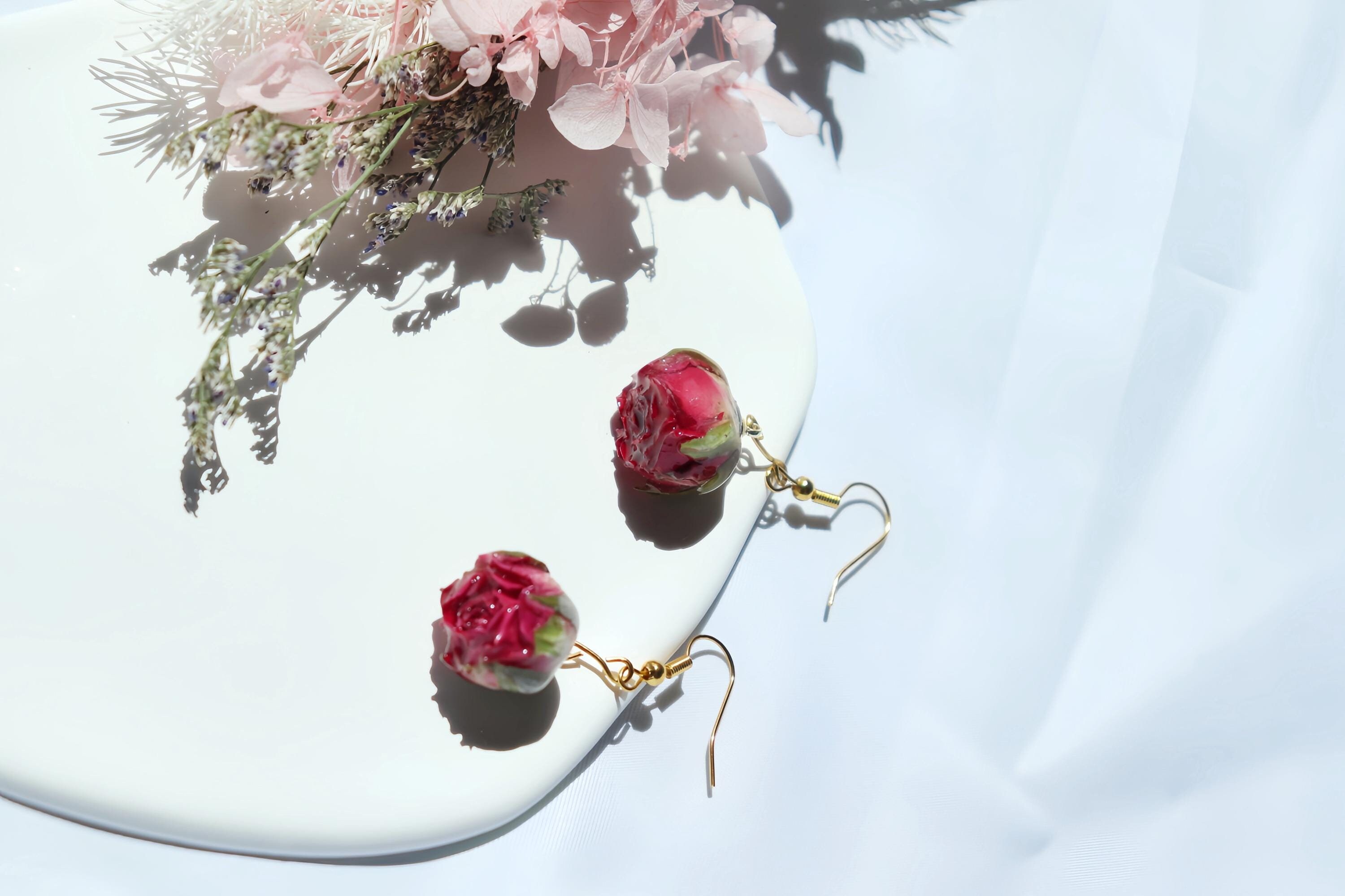 Orecchini A Borchia Con Bocciolo Di Rosa In Argento Sterling 925 - Piccoli E Delicati, 0,7 Cm, Farfallina - 4