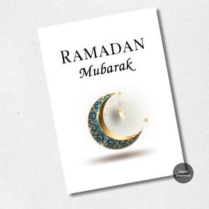 Cartões de felicitações do Ramadã Cartões do Ramadã Kareem Modelo de cartões do Ramadã Mubarak Cartões de desejos do Ramadã para impressão Presentes islâmicos Cartão para impressão faça você mesmo