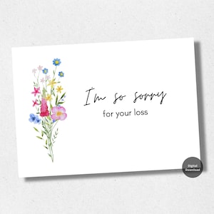 Carte de sympathie pour les personnes décédées Carte de condoléances à imprimer Cartes des personnes endeuillées imprimables Modèle pour les funérailles