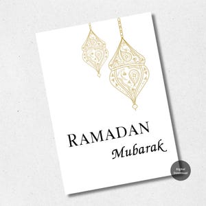 Cartões de felicitações do Ramadã Cartões do Ramadã Kareem Modelo de cartões do Ramadã Mubarak Cartões de desejos do Ramadã para impressão Presentes islâmicos Cartão para impressão faça você mesmo