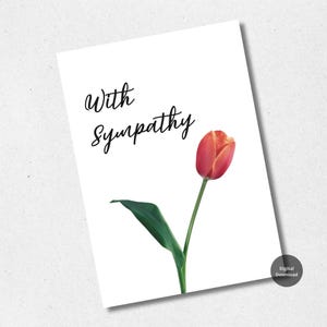 Sympathy-berichtkaart Thinking Of You-kaart Het spijt me voor je verlies Condoleance-berichtkaart Afdrukbare kaarten voor nabestaanden Begrafenissjabloon