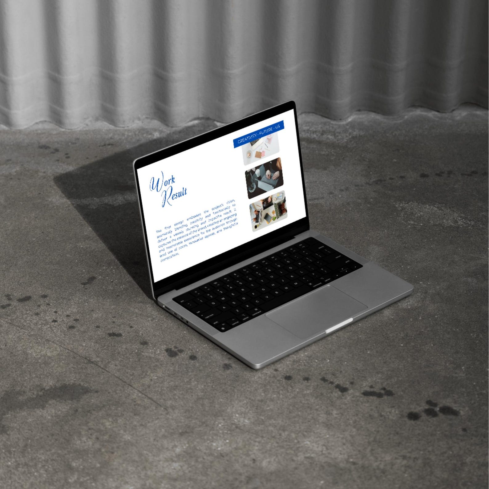Blue & White Portfolio Template: Editable Presentation (canva Digital ...