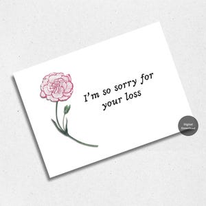 Carte de message de sympathie Carte de vœux pour les personnes décédées Carte de message de condoléances à imprimer Modèle de carte pour les funérailles