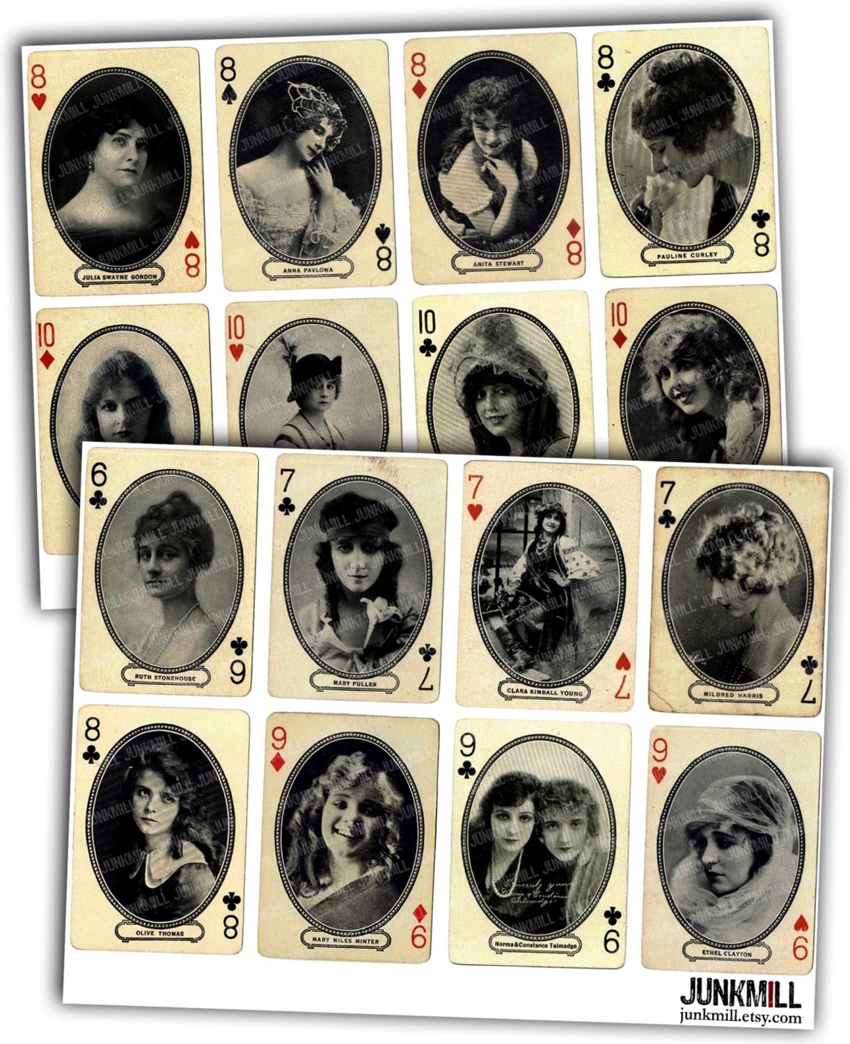 MORIARTY CARDS Digital Printable Collage Sheets Vintage | Etsy