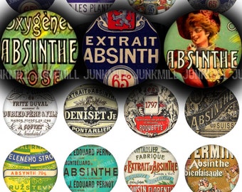 ABSINTHE Digital Printable Collage Sheet French Victorian | Etsy