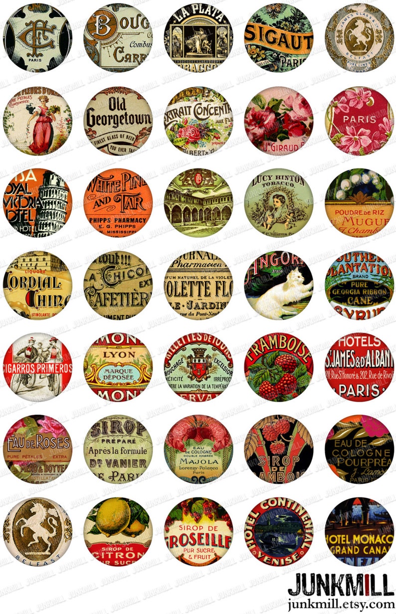 LITTLE LABELS Digital Printable Collage Sheet Variety Mix | Etsy
