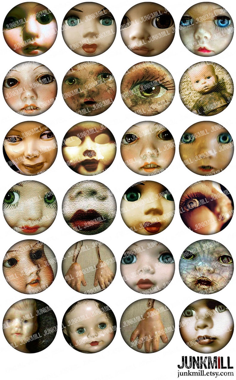 DOLLHOUSE Digital Printable Collage Sheet Creepy Vintage - Etsy