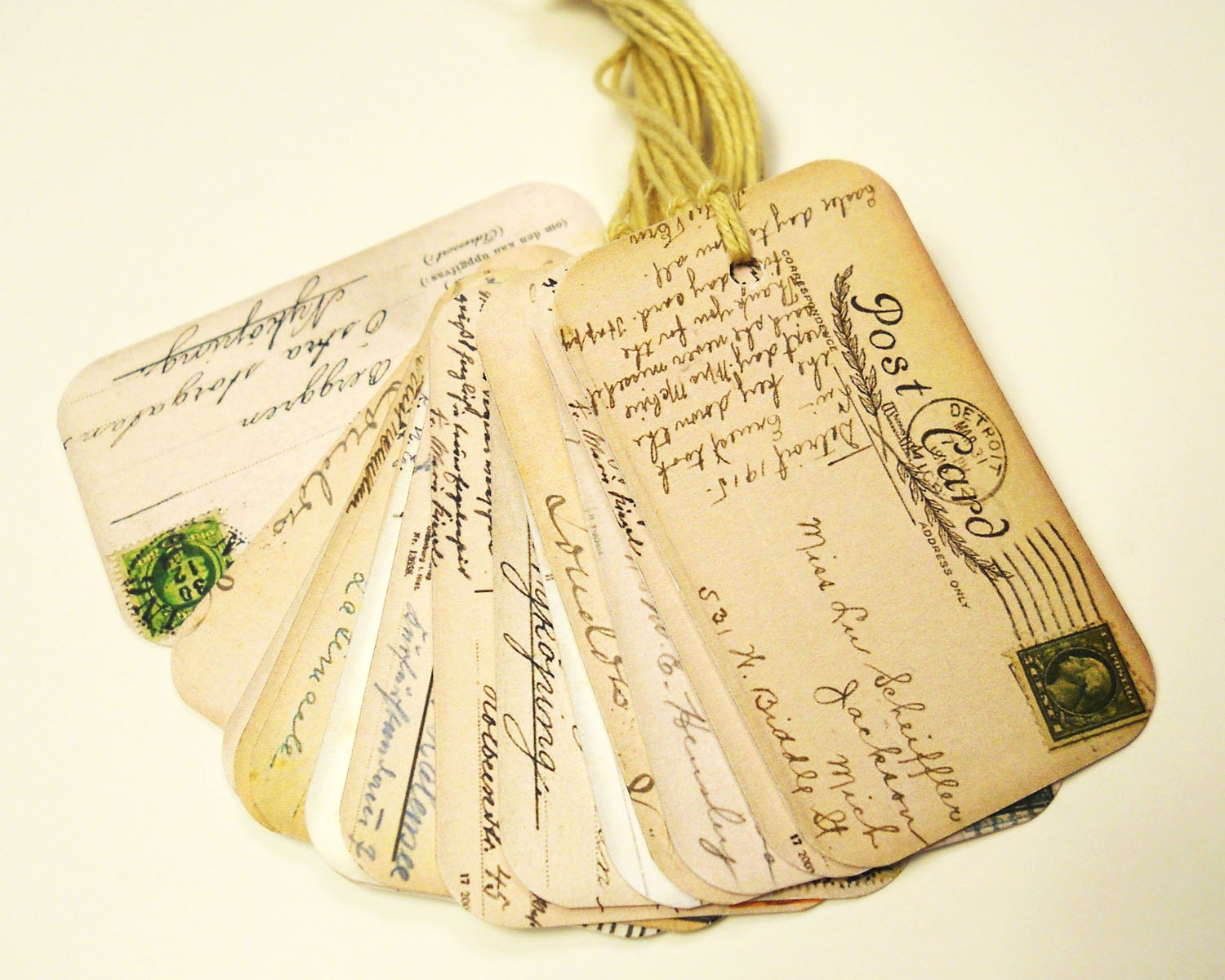 ANTIQUE POSTCARDS - Digital Printable Collage Sheet - Vintage