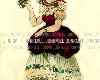 THE EYE - Large Digital Printable Image - Vintage Mardi Gras Masquerade Ball, Victorian Woman with Eyeball, Single Image Download, 8 x 11