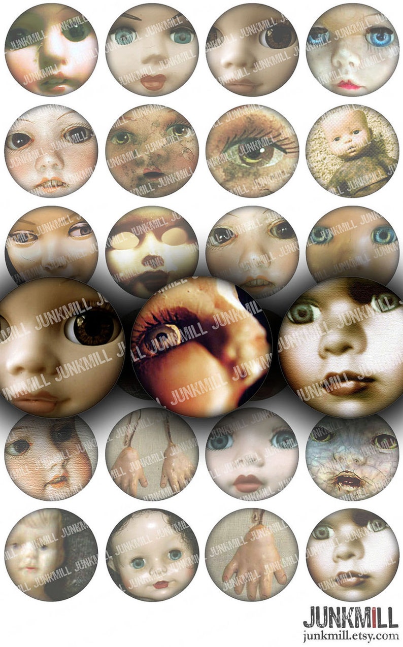 DOLLHOUSE Digital Printable Collage Sheet Creepy Vintage - Etsy