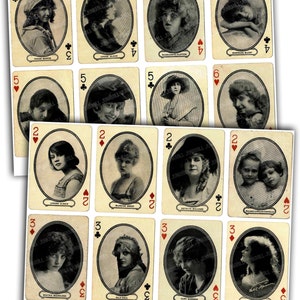 MORIARTY CARDS - Digital Printable Collage Sheets - Vintage Playing ...