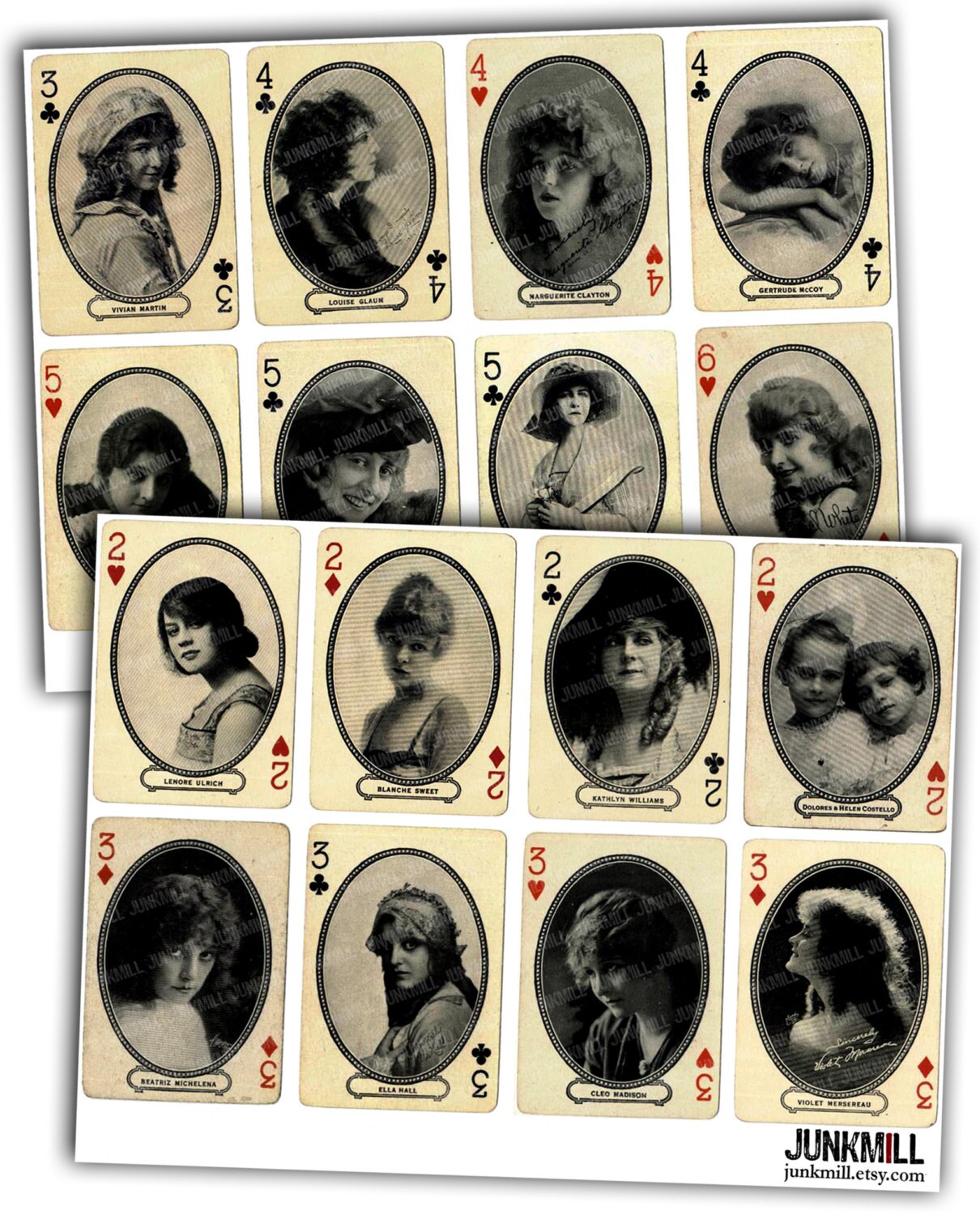 MORIARTY CARDS Digital Printable Collage Sheets Vintage | Etsy