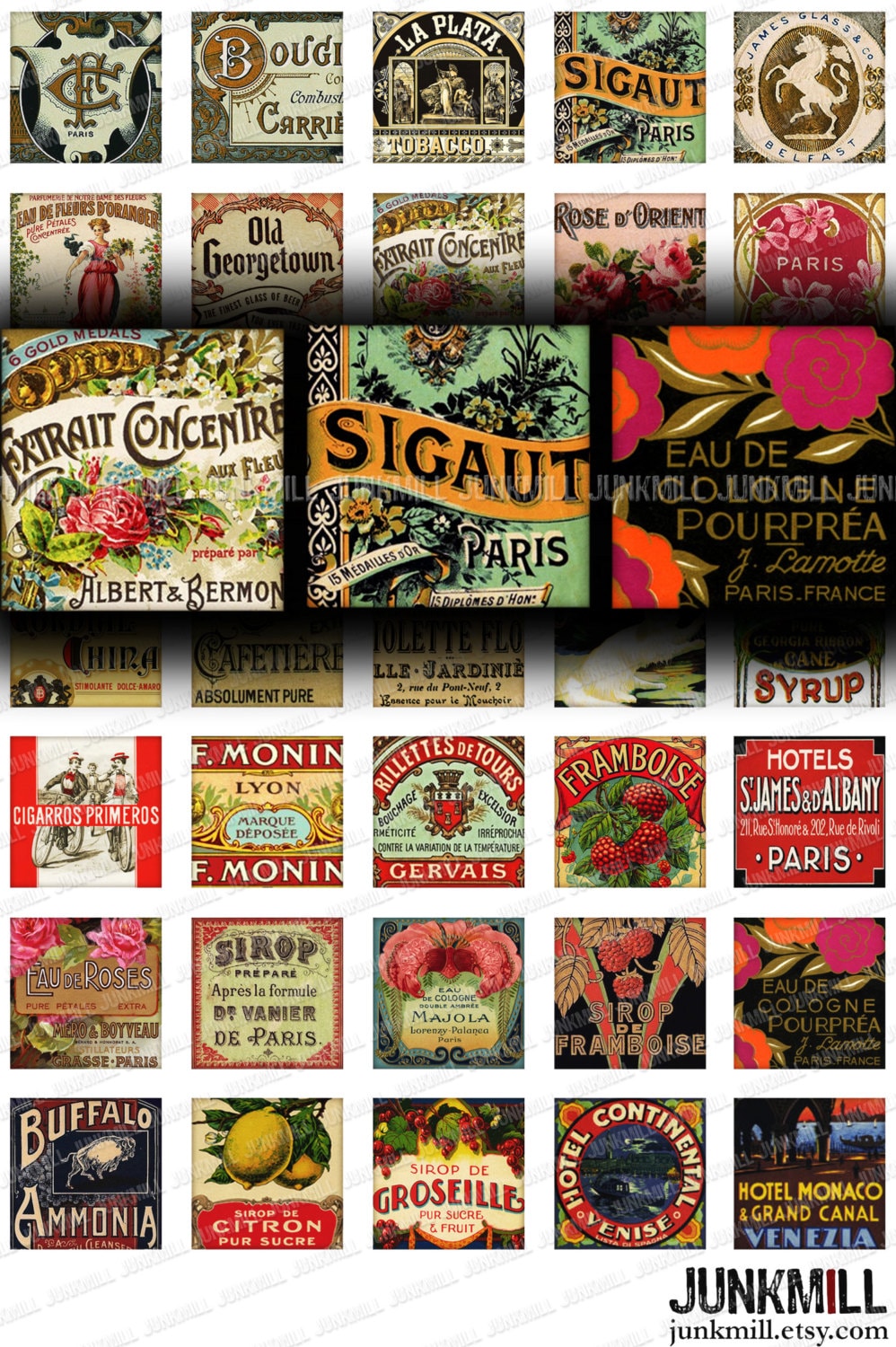 LITTLE LABELS - Digital Printable Collage Sheet - Variety Mix of ...