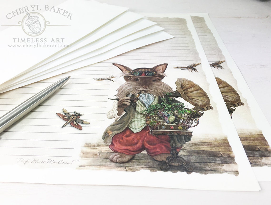 Rabbit Stationery Paper Stationery Paper Set Stationery Set - Etsy