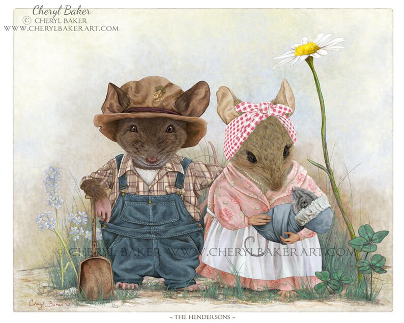 Mouse Woodland Decor Cute Mice Art Woodland Nursery Art Etsy