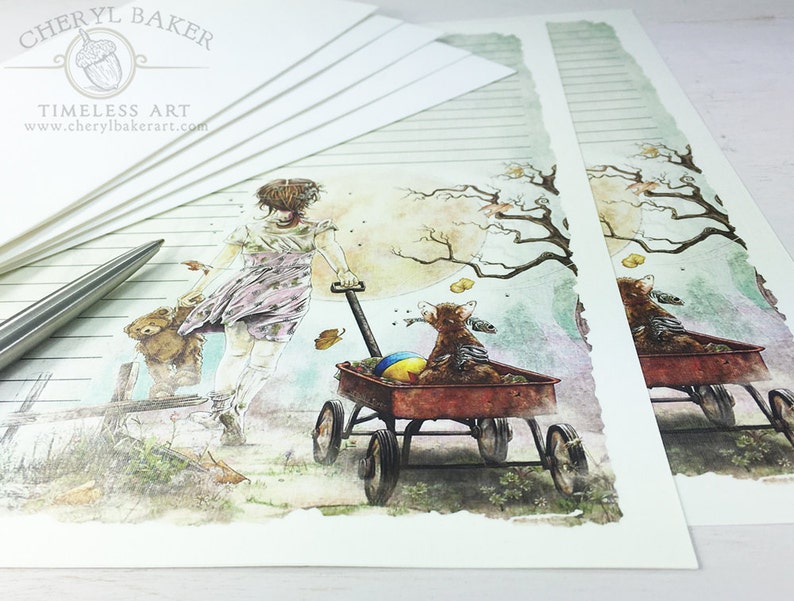 Whimsical Art Stationery Paper Stationery Paper Set Etsy