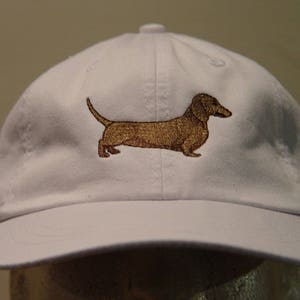 DACHSHUND DOG Hat - One Embroidered Men Women Baseball Gift Cap - Price Embroidery Apparel - 24 Color Mom Dad Canine Wiener House Pet Caps