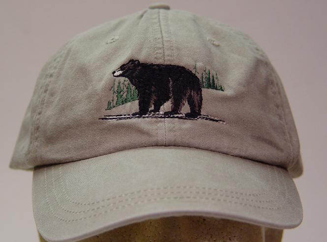 Black Bear Hat - One Embroidered Men Women Wildlife Baseball Cap ...