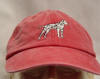 DALMATIAN DOG Hat - One Embroidered Men Women Baseball Gift Cap - Price Embroidery Apparel 24 Color Adult Mom Dad House Pet Caps Fire Truck