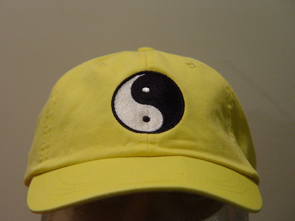 陰陽シンボルハット - 刺繍入り中国哲学メンズレディースキャップ