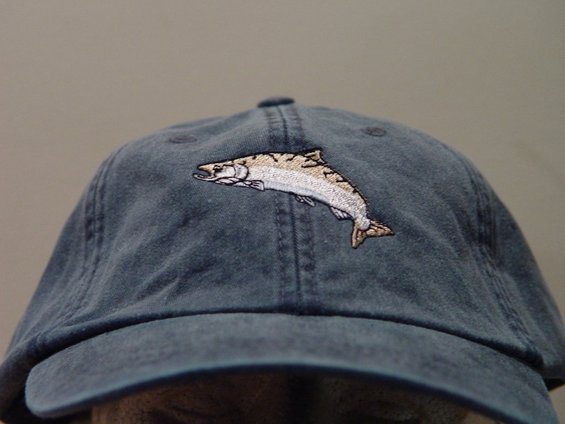 Atlantic Salmon Hat One Embroidered Fish Men Women Wildlife Etsy