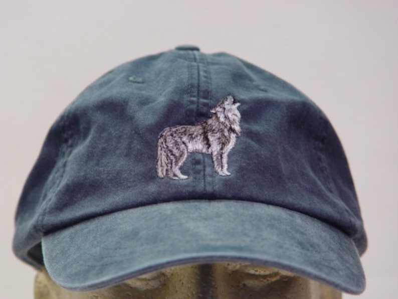 GRAY WOLF HAT One Embroidered Men Women Wildlife Baseball Etsy