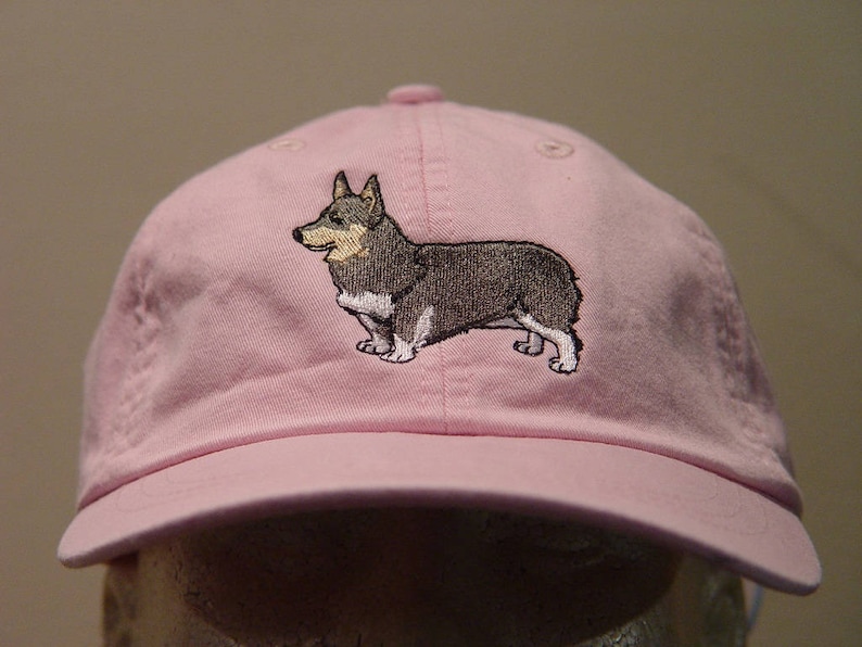 Welsh Corgi Embroidered Baseball Cap For Men – Washed Cotton Dog Hat, Adjustable!