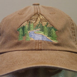 MOUNTAIN NATIONAL PARK Hat One Embroidered Wildlife Women Men Cap Price Embroidery Apparel 24 Color Mom Dad Outdoor Gift Caps Available image 2
