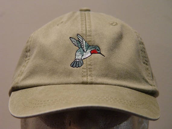 HUMMINGBIRD Hat - One Embroidered Men Women Wildlife Bird HUMMINGBIRD Hat - One Embroidered Men Women Wildlife Bird