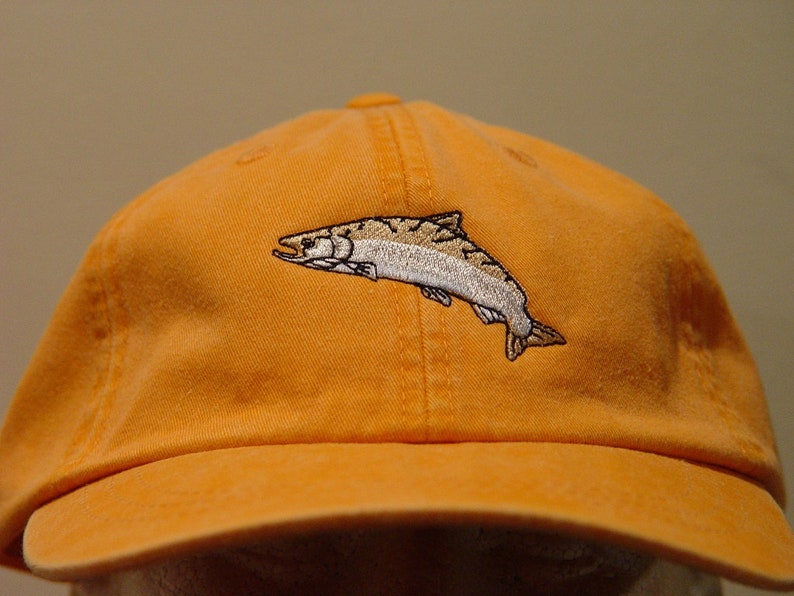 Atlantic Salmon Hat One Embroidered Fish Men Women Wildlife Etsy