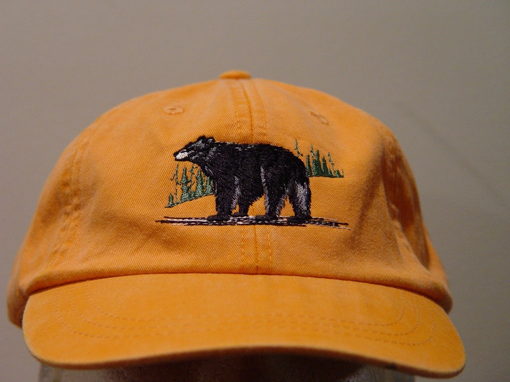 Black Bear Hat - One Embroidered Men Women Wildlife Baseball Cap ...