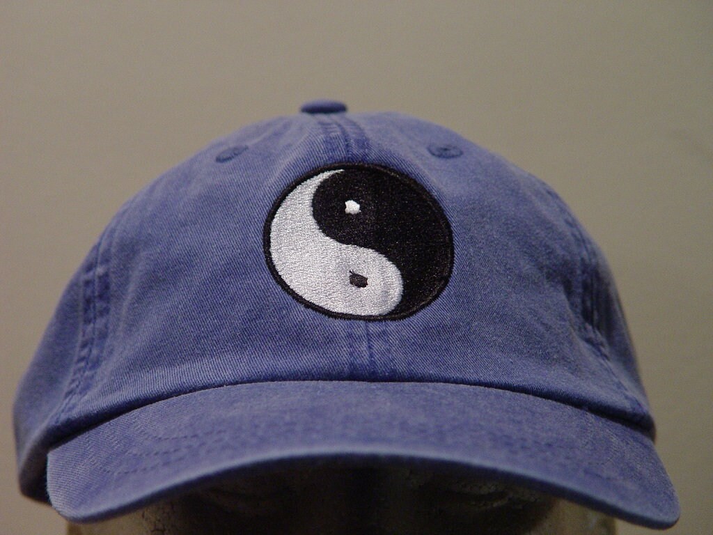 陰陽シンボルハット - 刺繍入り中国哲学メンズレディースキャップ